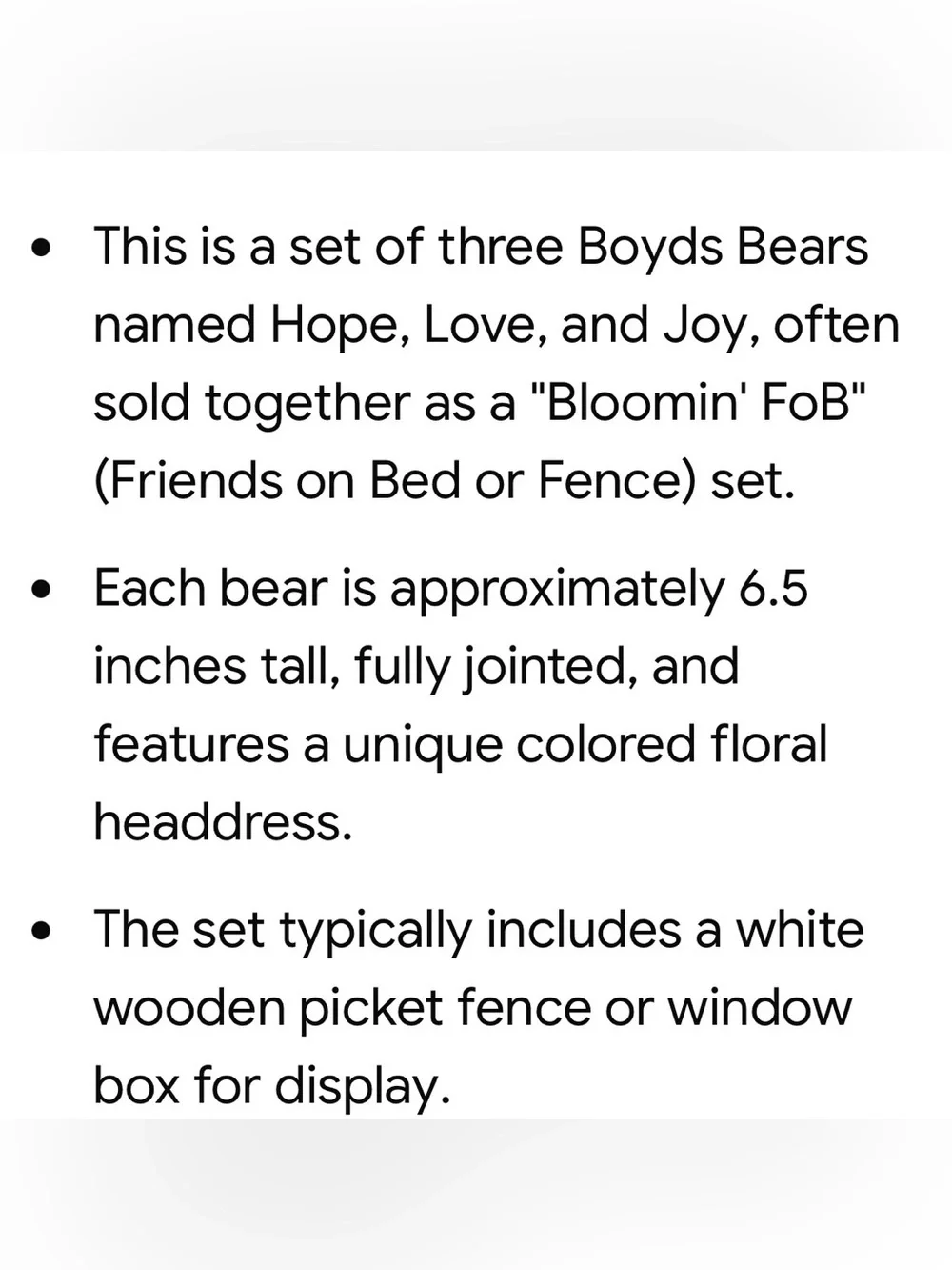 NWT Vintage Set of 3 Boyds Bears as 